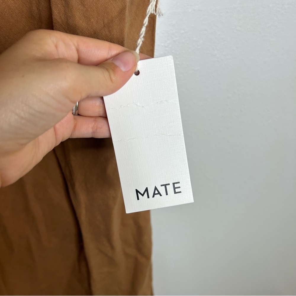 NWT MATE The Label Linen Midi Slip Dress in Sedona Size Medium - Picture 12 of 13